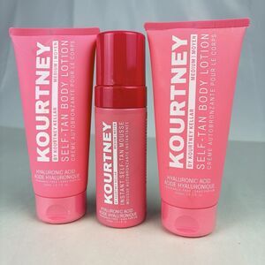Kourtney Self Tan Medium Bundle Set of 3 Instant Mousse & 2 Body Lotion Sealed
